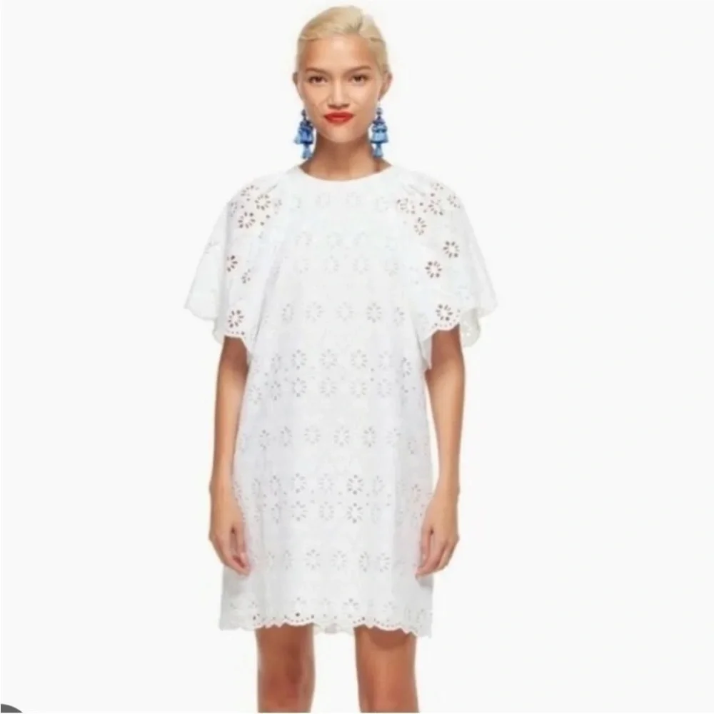 Kate Spade White Eyelet Shift Dress